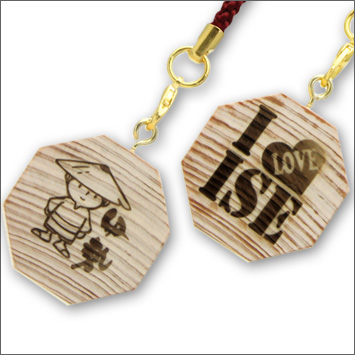 八角木札ストラップ