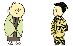 だんなさんと女性のカット